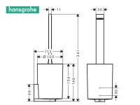 MEDIDAS ESCOBILLERO WALLSTORIS HANSGROHE